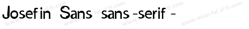 Josefin Sans sans-serif字体转换